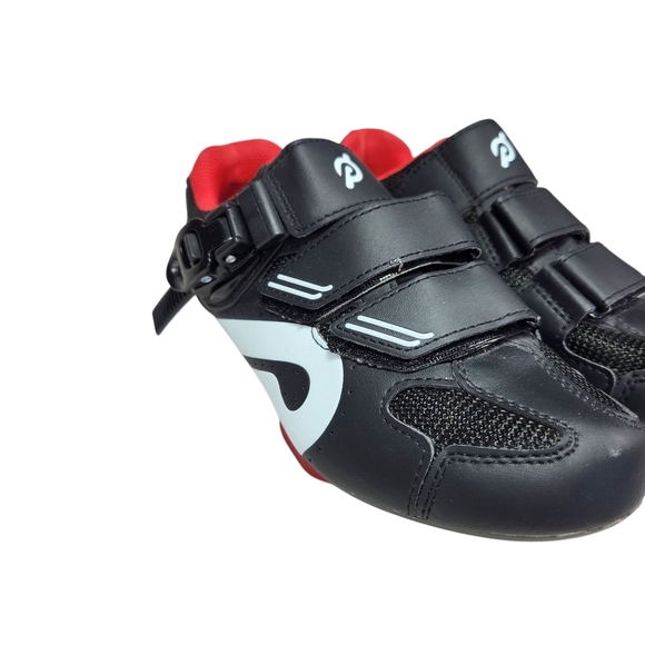 Peloton Women's Black and Red Spin Cycling Shoes With Cleats Size 7 Size 38 - Picture 5 of 11